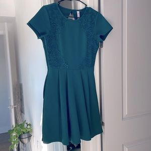 Green lace dress